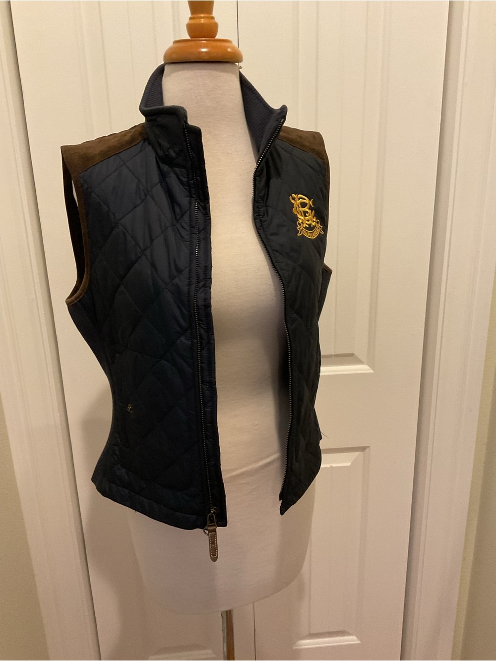 Ralph Lauren Navy Quilted Vest Size M - Picture 4 of 5